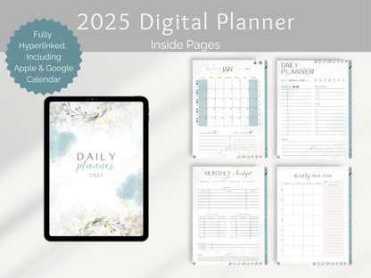 2025 Digital Planner | Hyperlinked | Bonus 2026 Planner and Digital Stickers