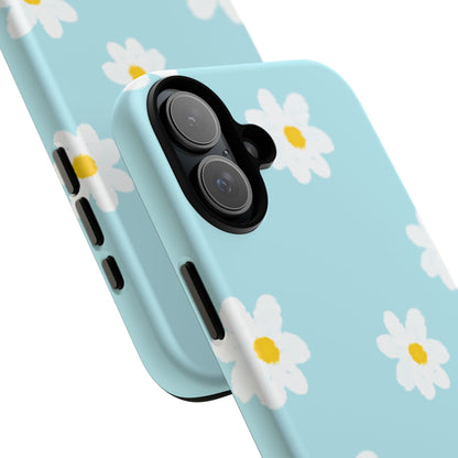 Blue Daisy Floral Phone Case - Tough Cases, Decorative Cell Phone Cover