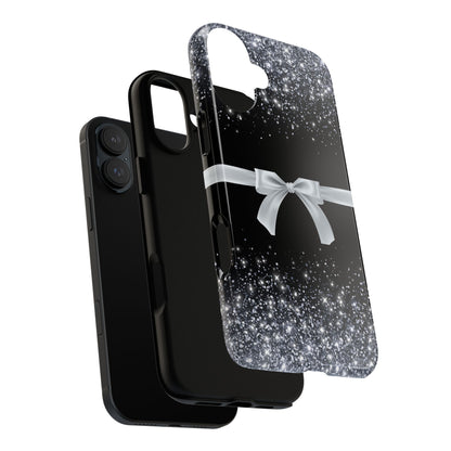 Glitter Bow Phone Case - Tough Cases, Decorative Cell Phone Cover