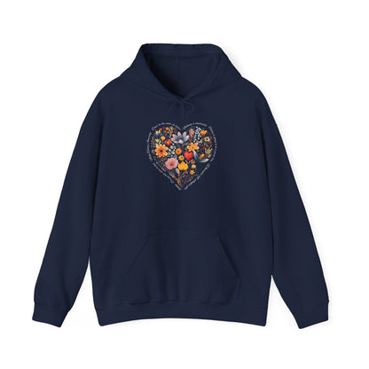 Positive Heart Design Unisex Hoodie - Cozy Heavy Blend Sweatshirt for All Occasions