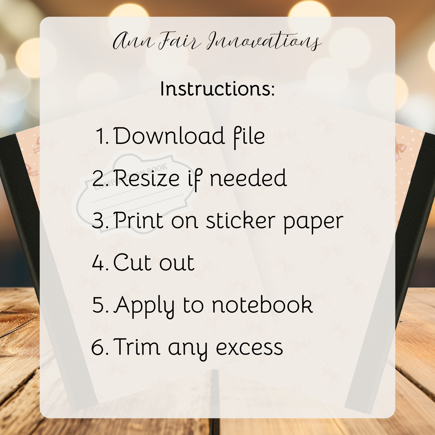 Pink Bows and polka dots Coquette Composition Notebook Cover | Digital Download PNG | Back to School, Journaling, DIY Custom Notebook, Sticker Paper Cover