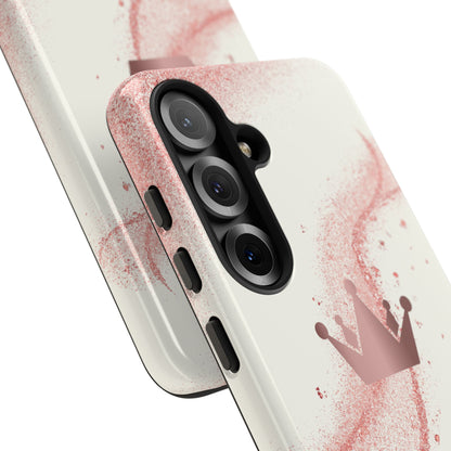 Rose Gold Crown on Cream background Phone Case - Tough Cases, Decorative Cell Phone Cover