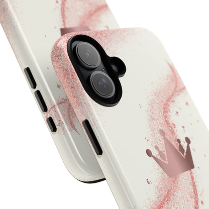 Rose Gold Crown on Cream background Phone Case - Tough Cases, Decorative Cell Phone Cover