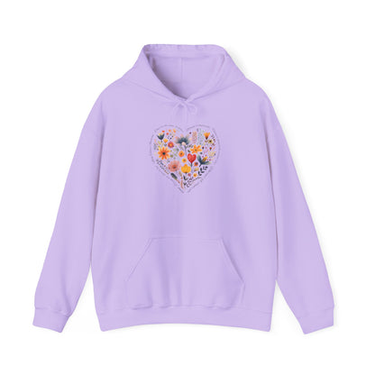 Positive Heart Design Unisex Hoodie - Cozy Heavy Blend Sweatshirt for All Occasions