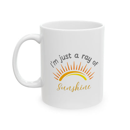 Bright & Cheerful Ceramic Coffee Mug - Perfect Gift for Friends, Inspirational Quote Mug, Morning Coffee, Office Decor, Gift for Tea Lovers