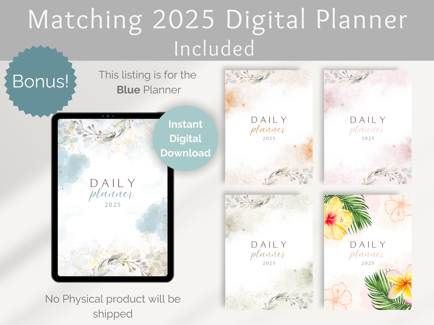 2026 Digital Planner | Hyperlinked | Bonus 2025 Planner and Digital Stickers