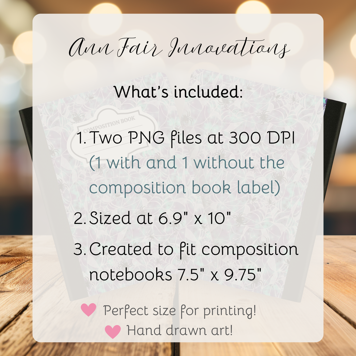 Witches Brew Printable Composition Notebook Cover | Digital Download PNG | Back to School, Journaling, DIY Custom Notebook, Sticker Paper Cover