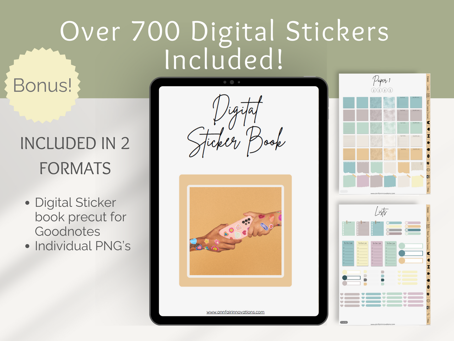 The Ultimate Digital Journal Journey Pack (Portrait & Landscape) | 9 Journals + 700+ Stickers + Apple & Google Calendar Links