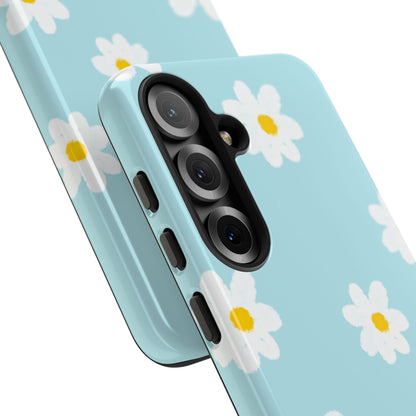 Blue Daisy Floral Phone Case - Tough Cases, Decorative Cell Phone Cover