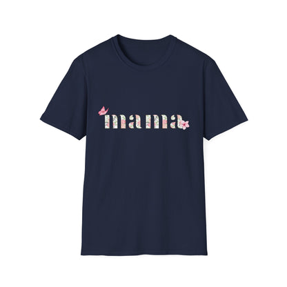 Mama Floral Unisex T-Shirt, Mother's Day Gift, Softstyle Tee, Gift for Mom, Casual Wear, Spring Fashion