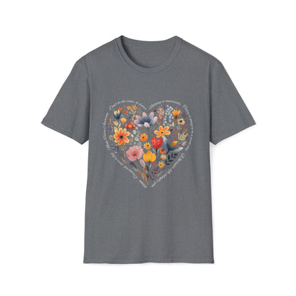 Positive Heart Unisex Soft style T-Shirt - Perfect for Spring Celebrations