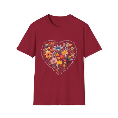 Positive Heart Unisex Soft style T-Shirt - Perfect for Spring Celebrations