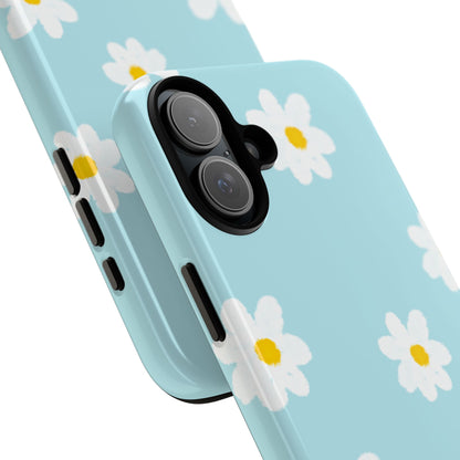 Blue Daisy Floral Phone Case - Tough Cases, Decorative Cell Phone Cover