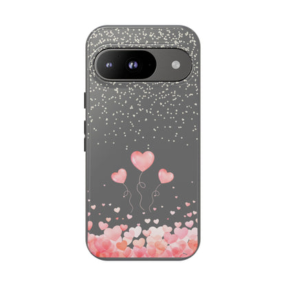 Pink Hearts Phone Case - Tough Cases, Decorative Cell Phone Cover
