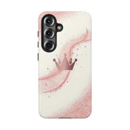 Rose Gold Crown on Cream background Phone Case - Tough Cases, Decorative Cell Phone Cover