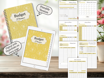 Budget Planner | Monthly Budget and Finance Organizer | Digital Download | 7 color varieties
