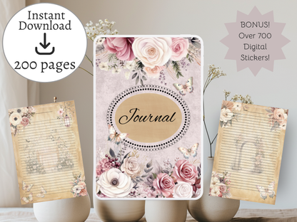 Daily Journal | Self-Reflection & Mindfulness | Digital Download | Blush Pink