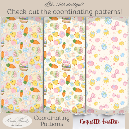 Easter Stripes Seamless Hand Drawn Digital Pattern | 300 DPI PNG | Instant Download