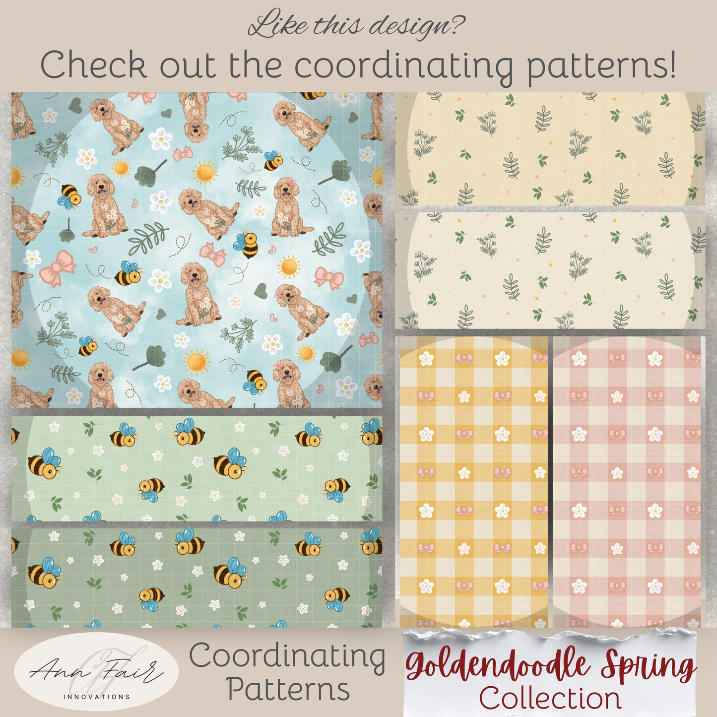 Spring Daisies Seamless Hand Drawn Digital Pattern | 300 DPI PNG | Instant Download