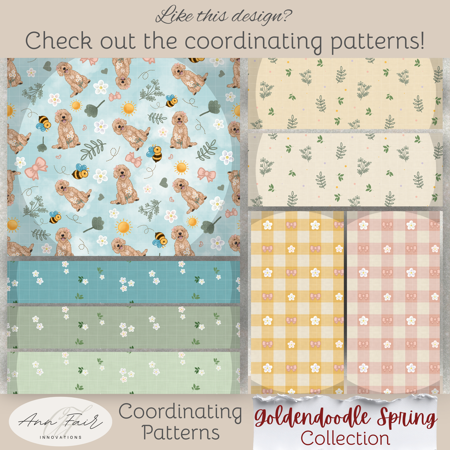 Bees and Daisies Seamless Hand Drawn Digital Pattern | 300 DPI PNG | Instant Download