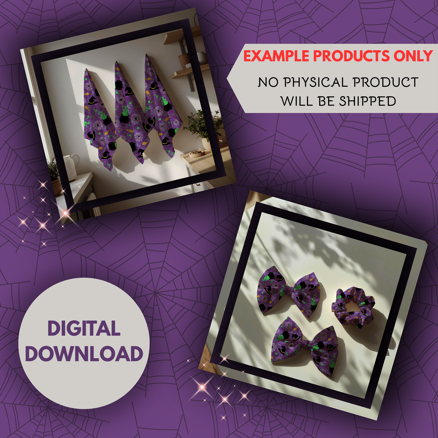 Witches Brew Seamless Hand Drawn Digital Pattern | 300 DPI PNG | Instant Download