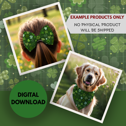 Lucky Clover Complete Collection Bundle Seamless Hand Drawn Digital Pattern | 300 DPI PNG | Instant Download