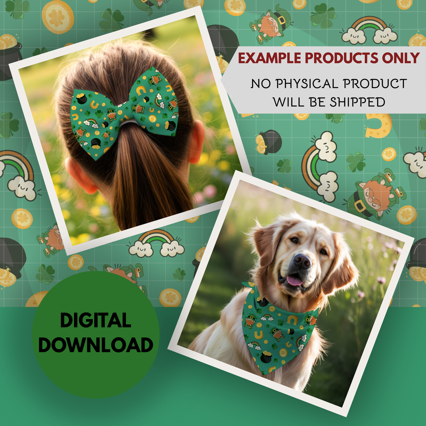 Leprechaun Dreams Complete Collection Bundle Seamless Hand Drawn Digital Pattern | 300 DPI PNG | Instant Download