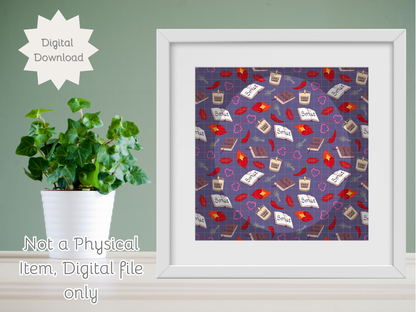 My Smutty Valentine Seamless PNG 20oz Skinny Tumbler Wrap | Sublimation 300 DPI Straight Tumbler Wrap | PNG Digital Wrap Digital Download