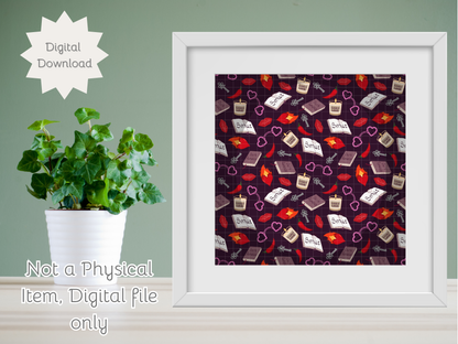 My Smutty Valentine Seamless PNG 20oz Skinny Tumbler Wrap | Sublimation 300 DPI Straight Tumbler Wrap | PNG Digital Wrap Digital Download