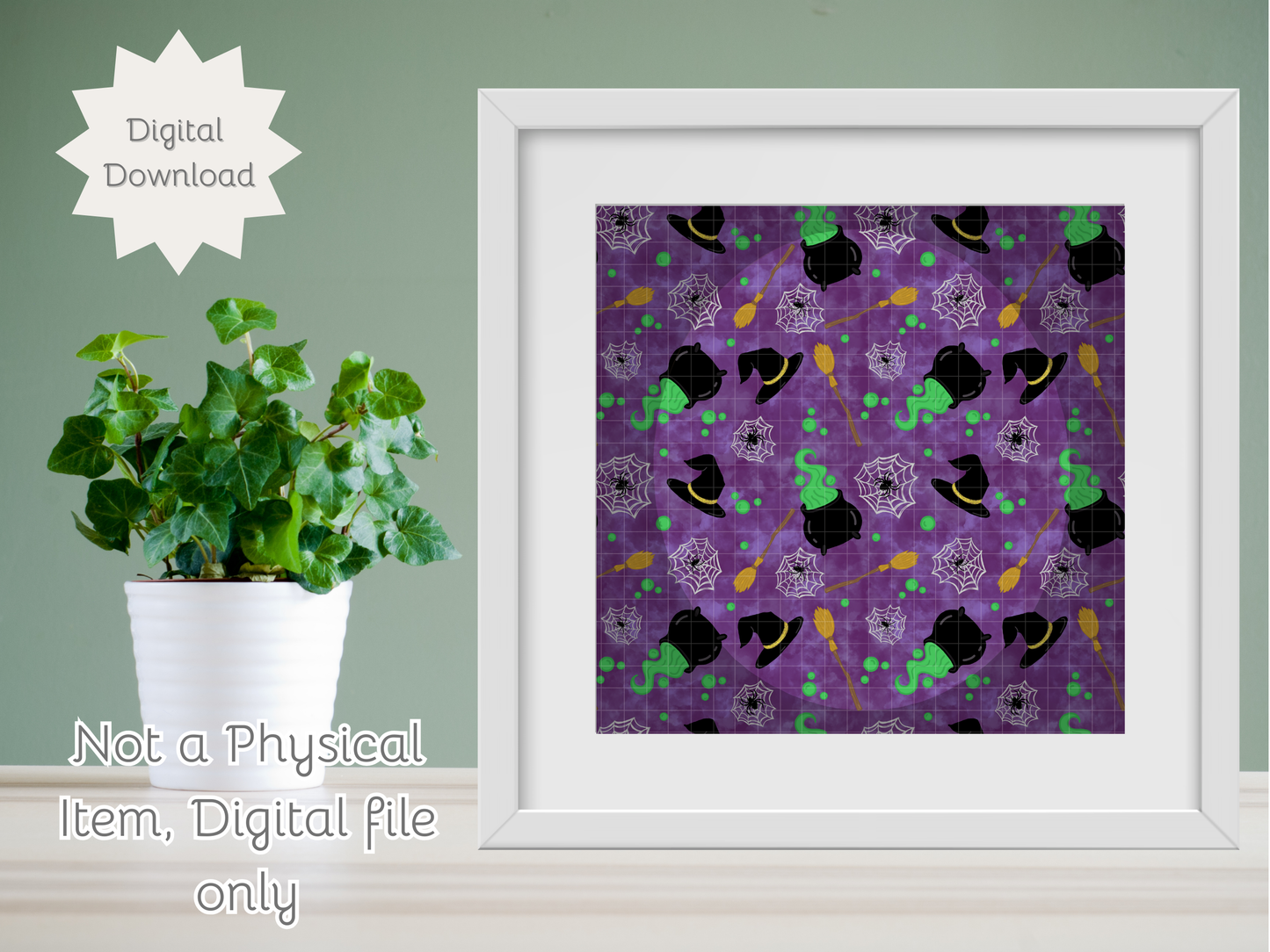 Witches Brew Seamless PNG 20oz Skinny Tumbler Wrap | Sublimation 300 DPI Straight Tumbler Wrap | PNG Digital Wrap Digital Download