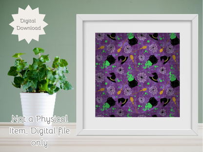 Witches Brew Seamless PNG 20oz Skinny Tumbler Wrap | Sublimation 300 DPI Straight Tumbler Wrap | PNG Digital Wrap Digital Download