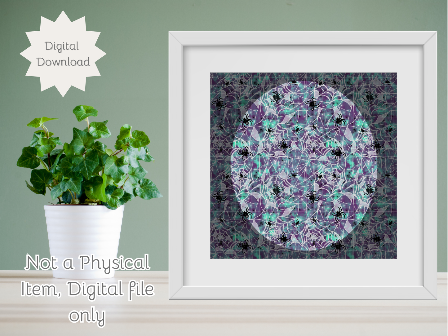 Spooky Spider Webs Seamless PNG 20oz Skinny Tumbler Wrap | Sublimation 300 DPI Straight Tumbler Wrap | PNG Digital Wrap Digital Download