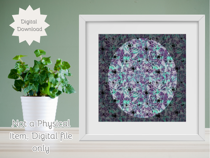 Spooky Spider Webs Seamless PNG 20oz Skinny Tumbler Wrap | Sublimation 300 DPI Straight Tumbler Wrap | PNG Digital Wrap Digital Download