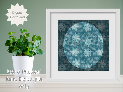 Snowflake Dreams Teal Seamless PNG 20oz Skinny Tumbler Wrap | Sublimation 300 DPI Straight Tumbler Wrap | PNG Digital Wrap Digital Download