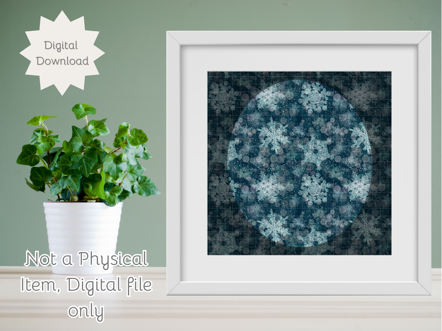 Snowflake Dreams Midnight Seamless PNG 20oz Skinny Tumbler Wrap | Sublimation 300 DPI Straight Tumbler Wrap | PNG Digital Wrap Digital Download