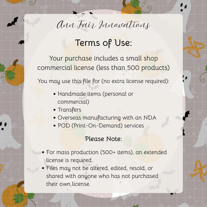 Pumpkins and Ghosts on Cream background Seamless Hand Drawn Digital Pattern | 300 DPI PNG | Instant Download