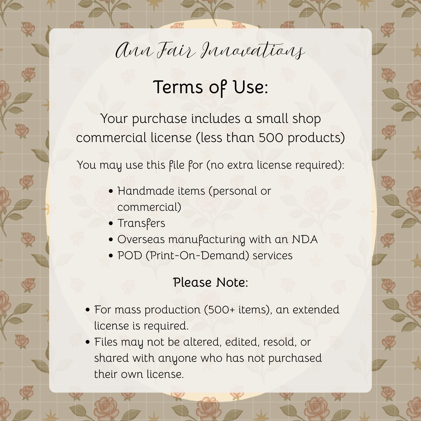 Roses and Stars Vintage Coquette Seamless Hand Drawn Digital Pattern | 300 DPI PNG | Instant Download