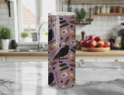 Nevermore Seamless PNG 20oz Skinny Tumbler Wrap | Sublimation 300 DPI Straight Tumbler Wrap | PNG Digital Wrap Digital Download