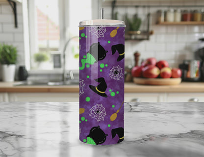 Witches Brew Seamless PNG 20oz Skinny Tumbler Wrap | Sublimation 300 DPI Straight Tumbler Wrap | PNG Digital Wrap Digital Download