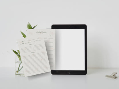 Nourish & Gather: A Cozy Blank Recipe Book in Dragonfly theme - Digital Download