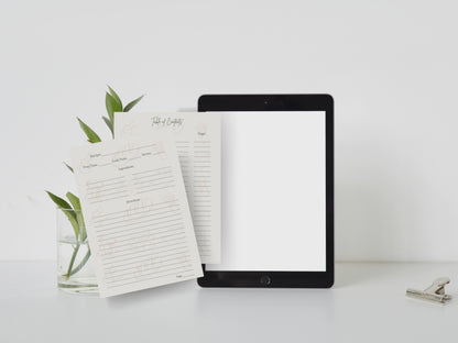 Nourish & Gather: A Cozy Blank Recipe Book in Kitchen theme - Digital Download